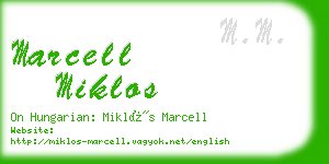 marcell miklos business card