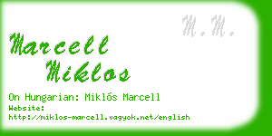 marcell miklos business card